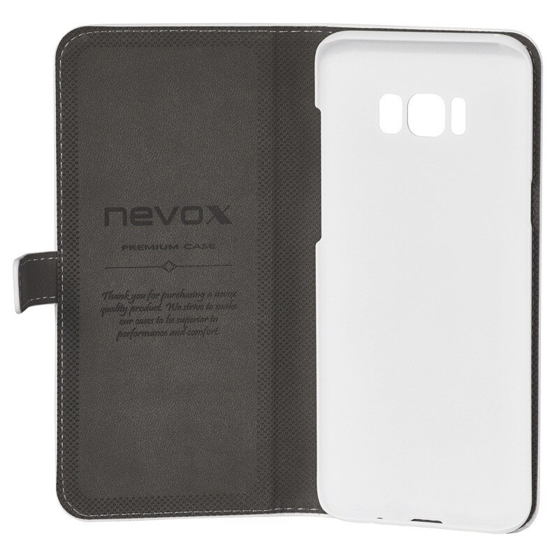 Husa de piele NEVOX Ordo Book Samsung Galaxy S8 Plus White