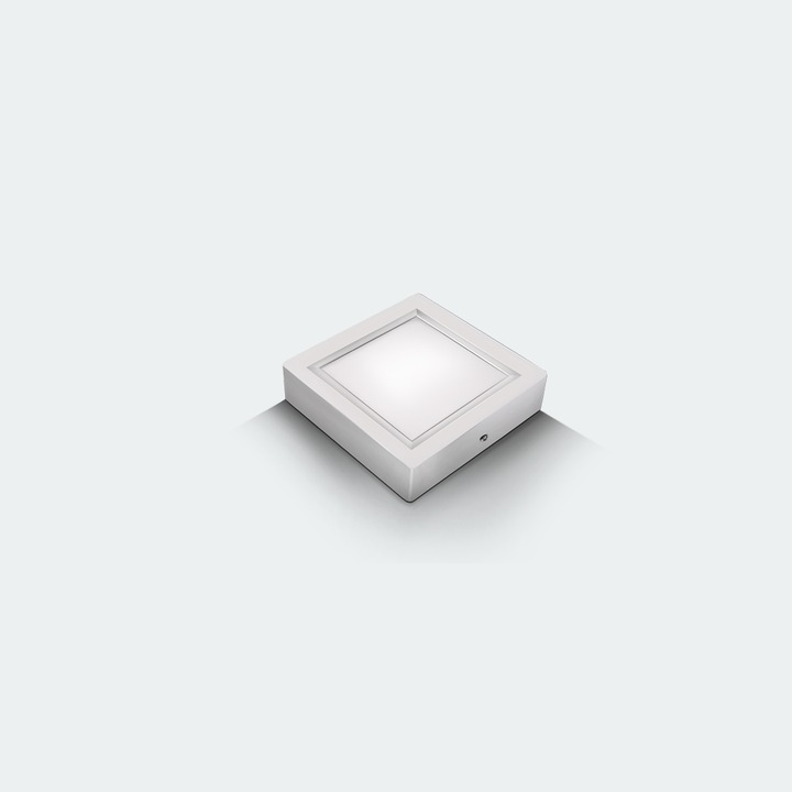 LED SMD Панел Luxmainer за повърхностен монтаж, 12W, квадрат 180х180мм, топла светлина 3000K