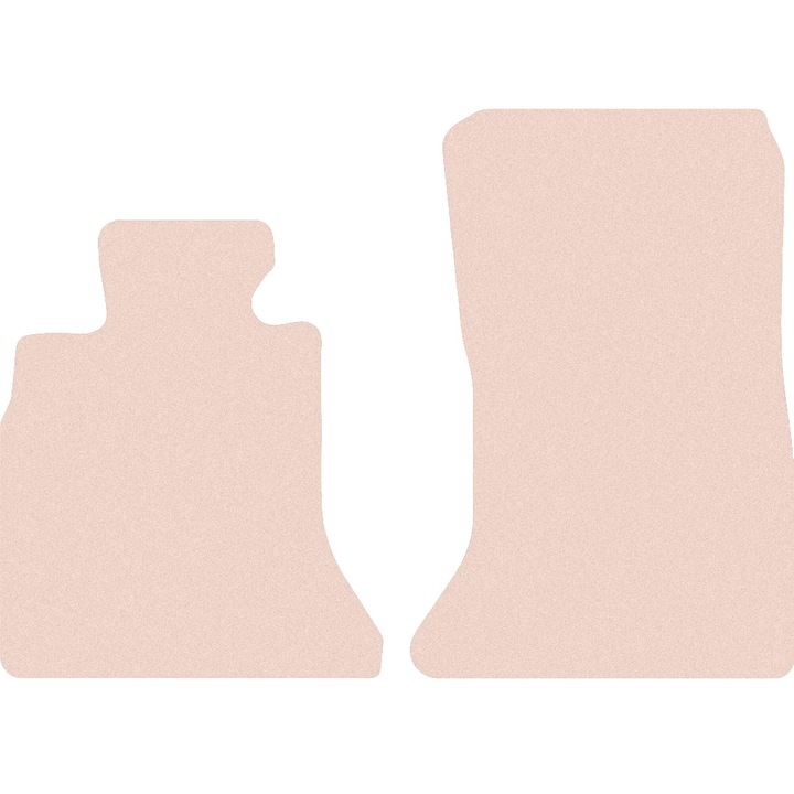 Set fata covorase auto din velur, pentru: BMW 5 F11 (2010-2013) - break, touring bej, asortat cu masina