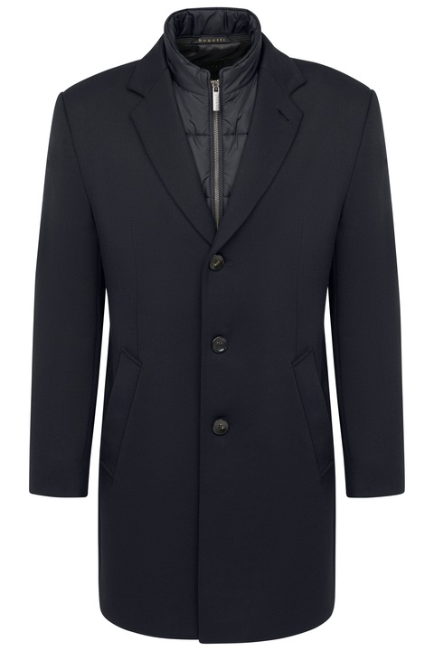 Palton barbati, BUGATTI, cu vesta falsa, cu revere, Bleumarin