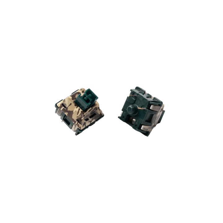 Set switch-uri pentru Tastaturi Mecanice Keychron Camo Switch, Linear 3-Pin MX Stem, verde inchis, 110 buc