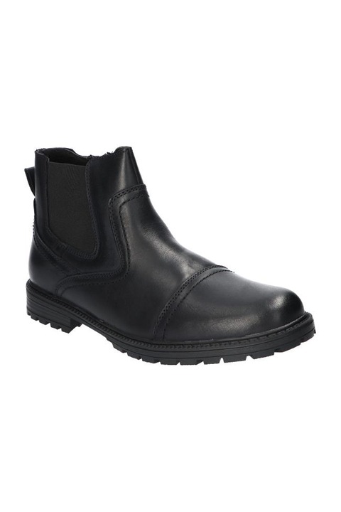 Ghete Barbati, American Club, Cy13124, Piele Naturala, Fermoar, Negru