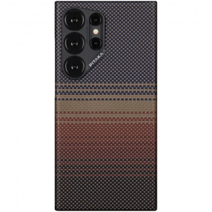 Предпазен калъф Pitaka MagEZ 4, 1500D Aramid за Samsung Galaxy S24 Ultra, MagSafe, Sunset