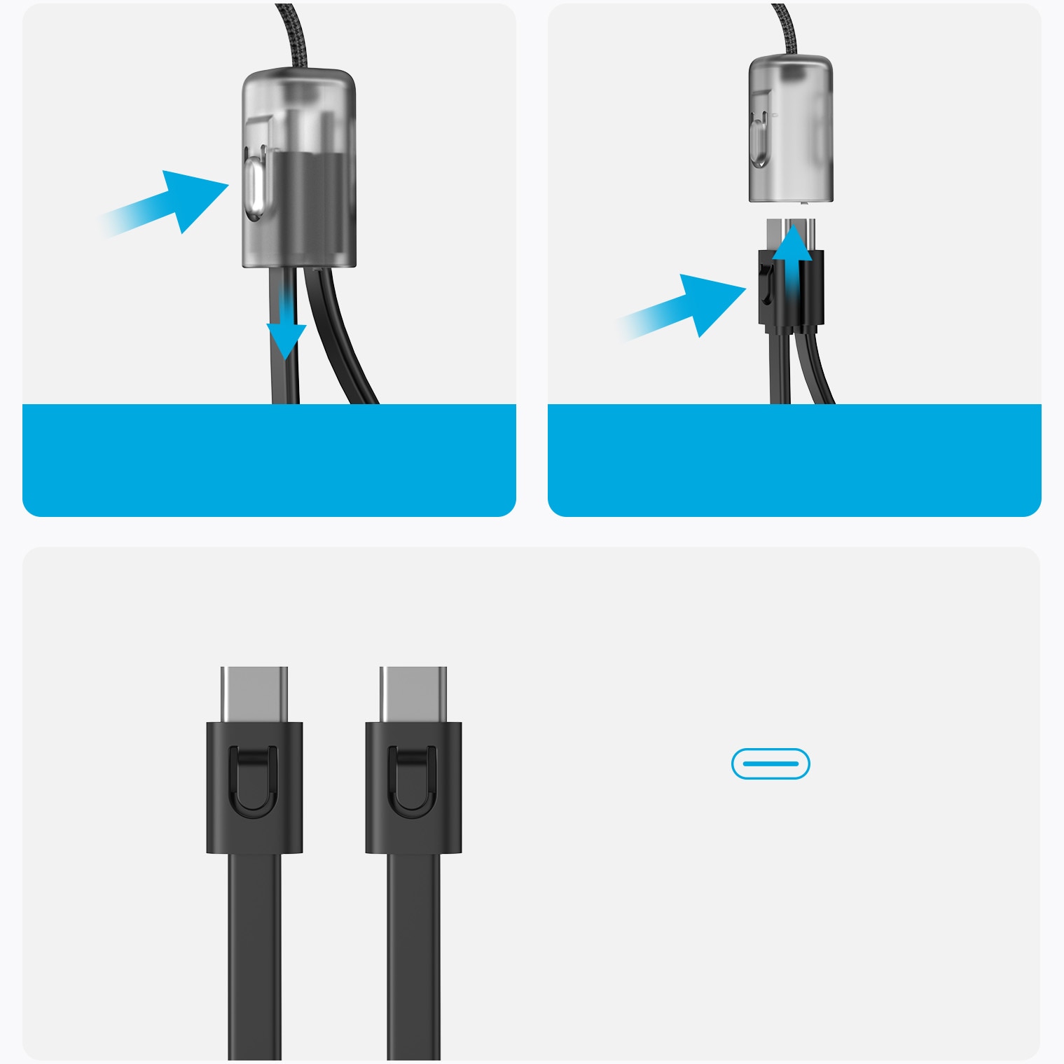 Acumulator extern Anker Powercore 20000 mAh 30W cablu USB-C negru
