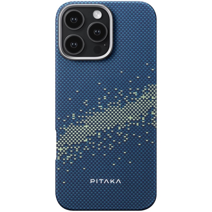 Husa de protectie Pitaka Tactile Woven Aramida Magsafe pentru iPhone 16 Pro Max StarPeak Milky Way Galaxy