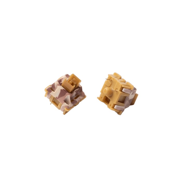Комплект превключватели за механични клавиатури Keychron Camo Switch, Linear 3-Pin MX Stem, Camel, 110 бр.