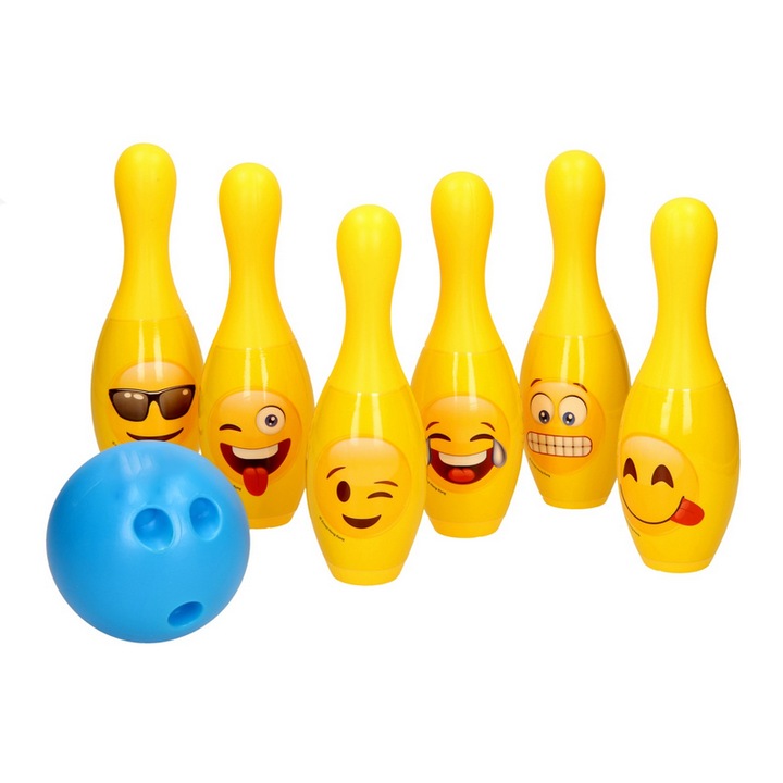 Joc de bowling pentru copii, 6 popice, 1 minge Midex 643763, Galben