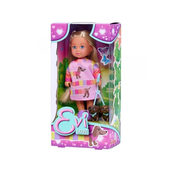 Simba Toys 2090074 Evi Love: Évi baba két kiskutyussal - Simba toys