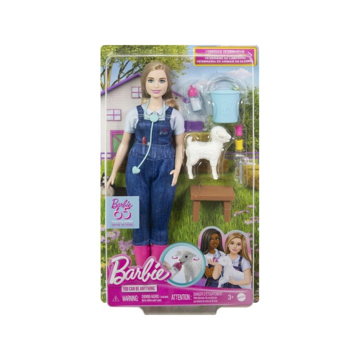 Set de joaca MTS 65 de ani de cariera Barbie Veterinar