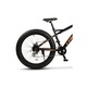MTB kerékpár 26"-os kerekekkel, Shimano Altus felszerelés, tárcsafékek, 16 sebességfokozat, fekete/narancs, Fat Bike Carpat Bigone 2.6 alumínium vázzal és széles gumikkal