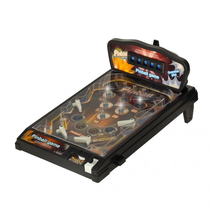 Joc de masa Pinball cu lumini si muzica pentru copii Ikonka, dimensiune 42 x 27 x 18 cm