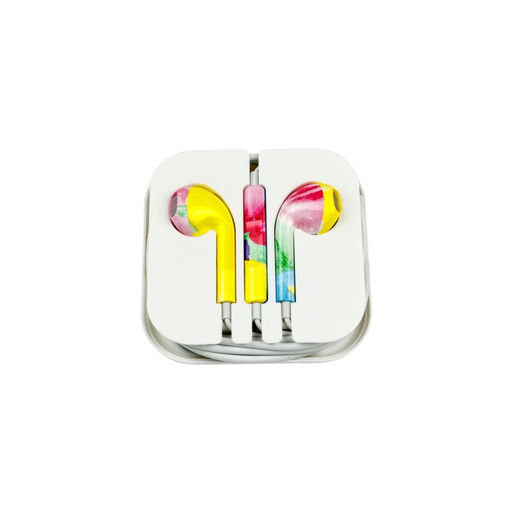 Casti Audio cu Microfon In-ear, Multicolore 1