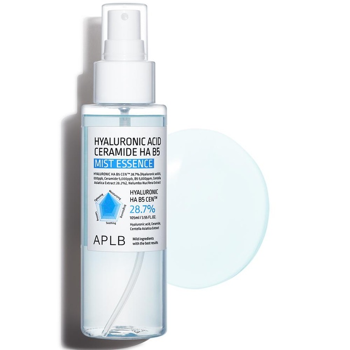 Spray facial APLB Hyaluronic Acid Ceramide HA B5 Mist Essence