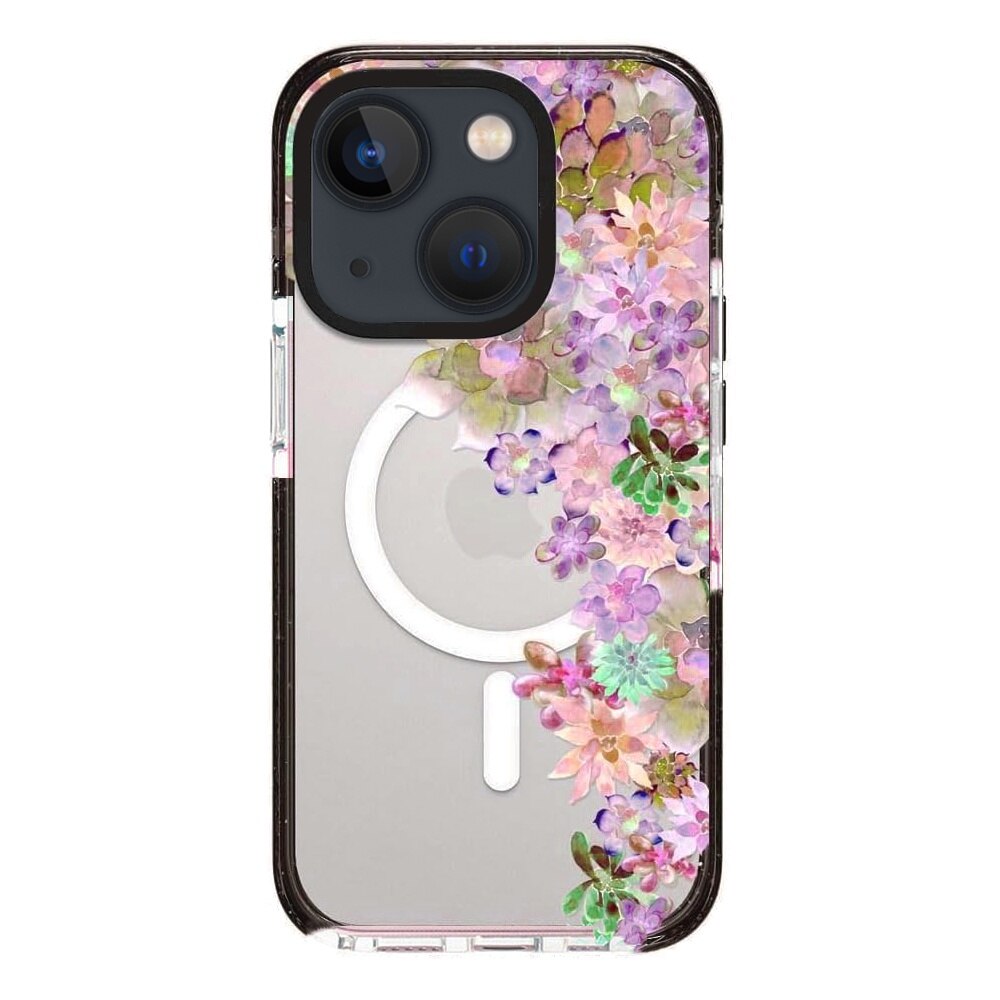 Husa FlowerPop Tip MagSafe pentru Apple iPhone 15 Plus, Design