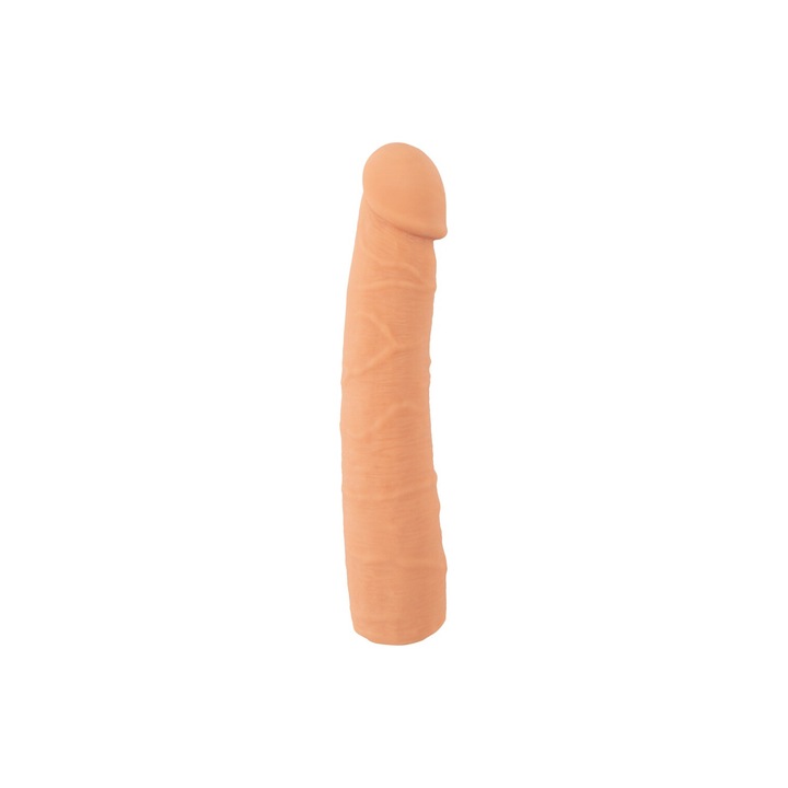 Manson pentru penis, Nature Skin, 25cm lungime, 3cm diametru, polimer, crem