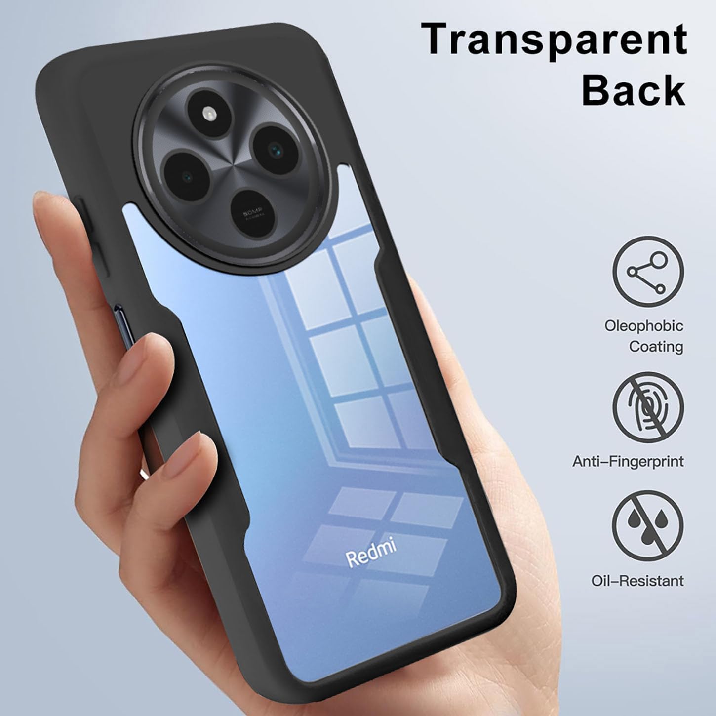 Pachet 360: Husa cu folie integrata pentru Xiaomi Redmi 14C Cover360 fata / spate - negru