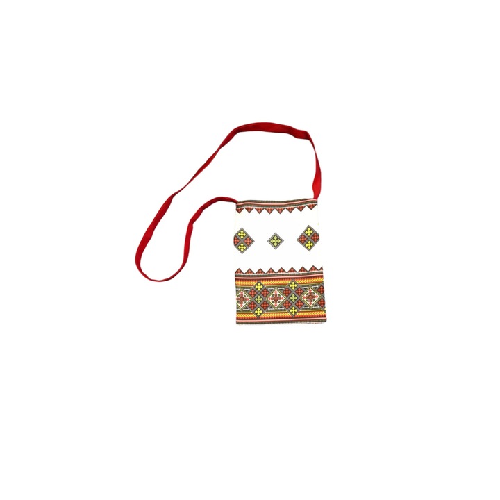 Traista model traditional, din bumbac, multicolora, 20X25 cm