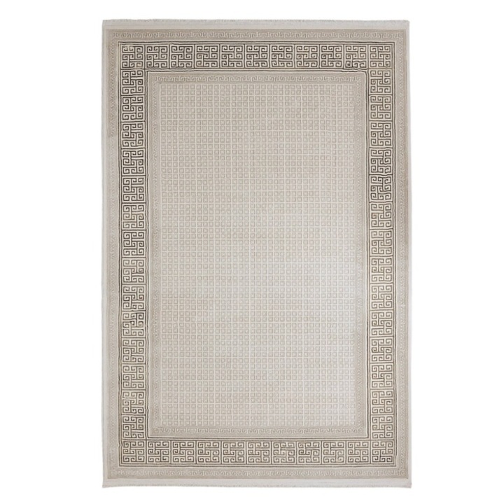 Covor living / dormitor Merinos Charm 67758 670, 160 x 230 cm, poliester, bej + maro, dreptunghiular