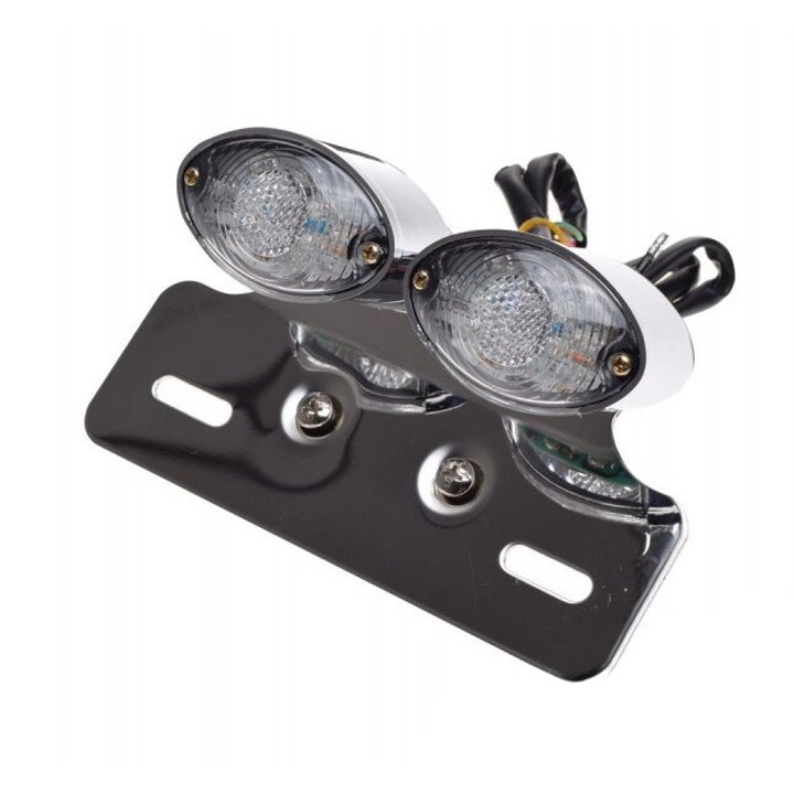 Stop spate motociclete, LED (12V 1/0, 5W) suport pentru numar inmatriculare