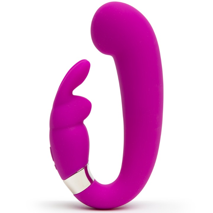Вибратор G-Spot Clitoral Curve Mini Vibe Happy Rabbit, Лилав, 1 брой