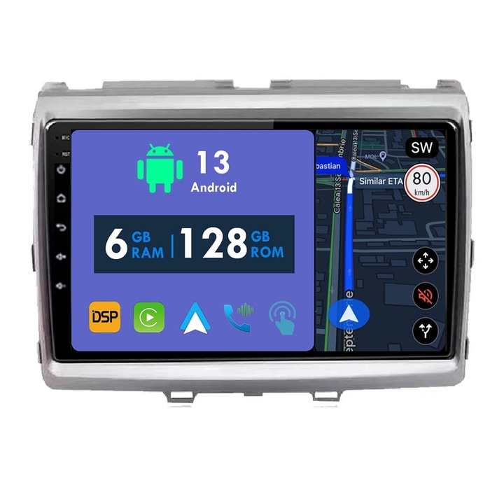 GPS navigációs CarPlay rádió Mazda Mazda8 MPV LY 2006 - 2016 Android Auto Stereo Bluetooth érintőképernyőhöz 6 GB RAM, 128 GB ROM