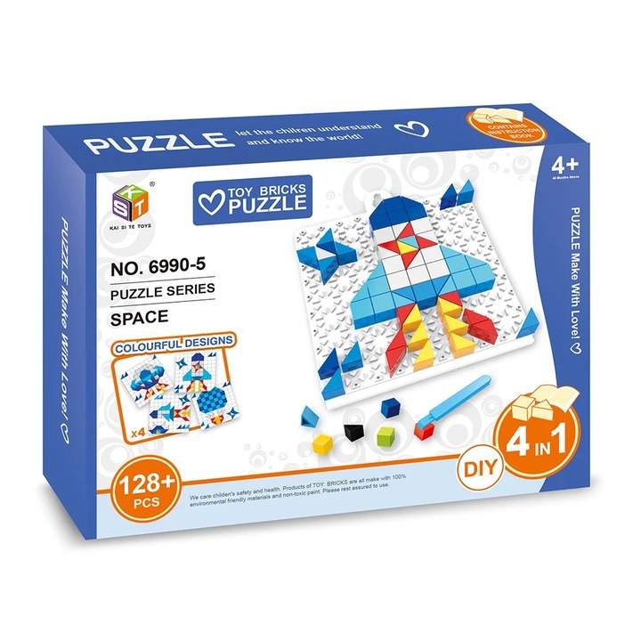 4 az 1-ben tengeri állatok 128 darabos puzzle