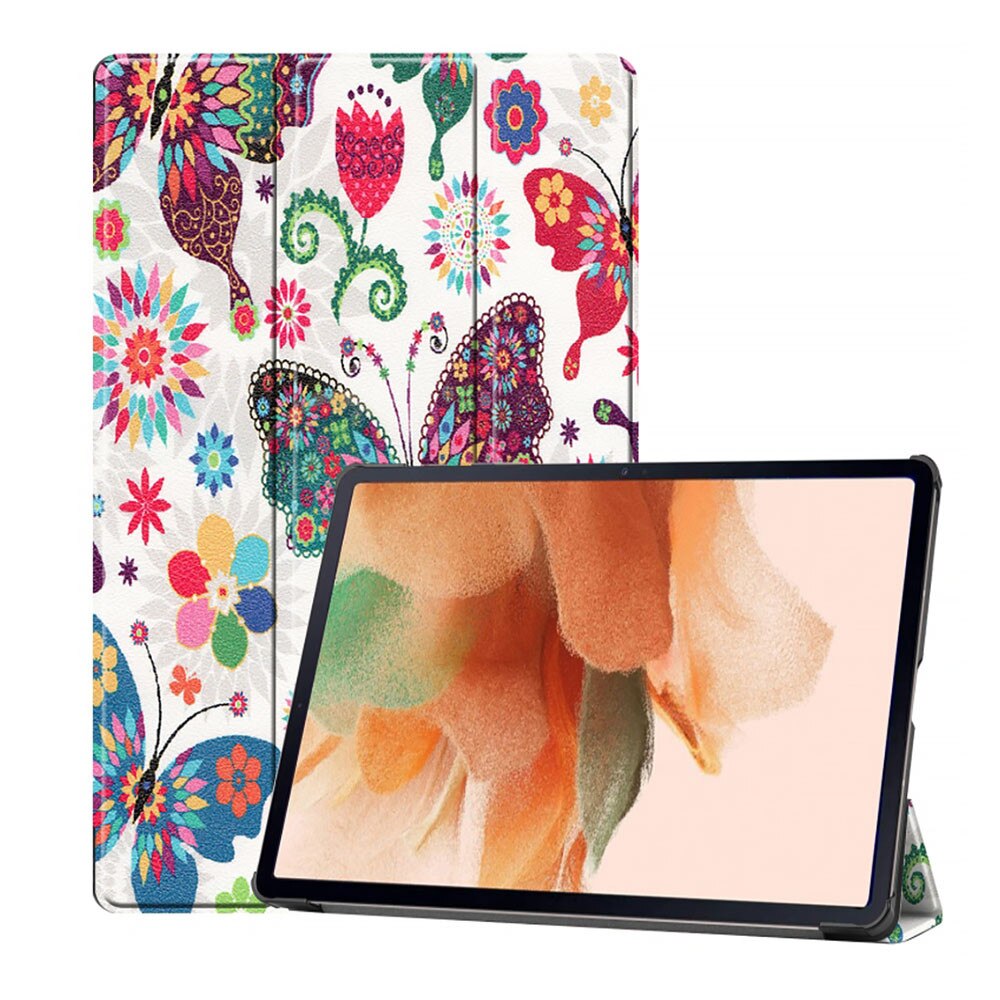 Husa tableta din piele pentru Apple iPad Air 13 (2024) 13.0", Protectie Completa, Butterfly design, Multicolor