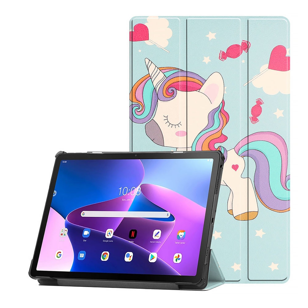 Husa tableta din piele pentru Samsung Galaxy Tab S10 Ultra, Protectie Completa, Unicorn design, Multicolor
