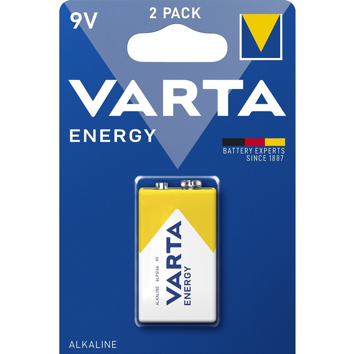 Алкална батерия 6LR61 9V VARTA Energy