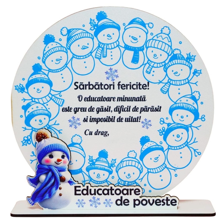 Decoratiune Cadou, Educatoare, Lemn, 22, 5x20cm, DCCRUV009