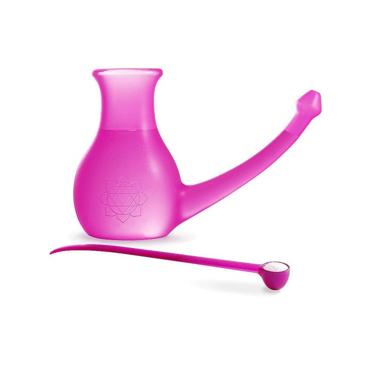 Aspirator nazal Kanataki Neti - NoseBuddy, 500ml, verde, set cu masura pentru sare