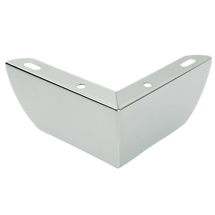 Picior de mobila, B&B, metalic, cromat, 5,5 cm x 11,5 cm