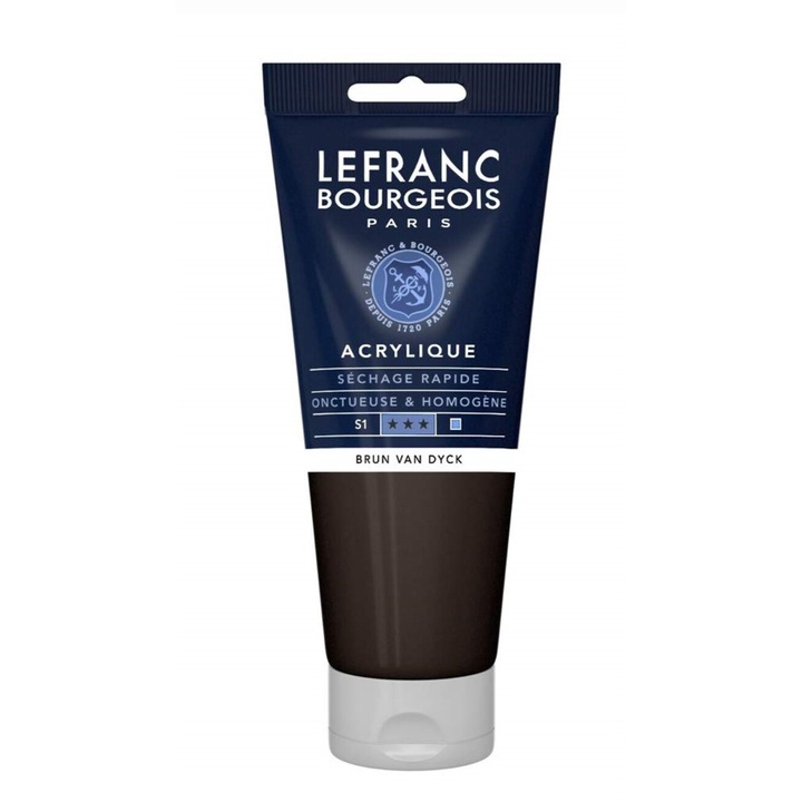 Finom akril szín, Lefranc & Bourgeois, barna van dyck 111, 200ml