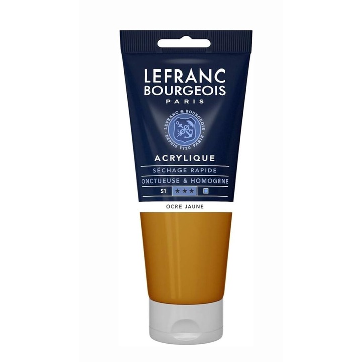 Culoare acrilica fina, Lefranc & Bourgeois, yellow ochre 302, 80ml