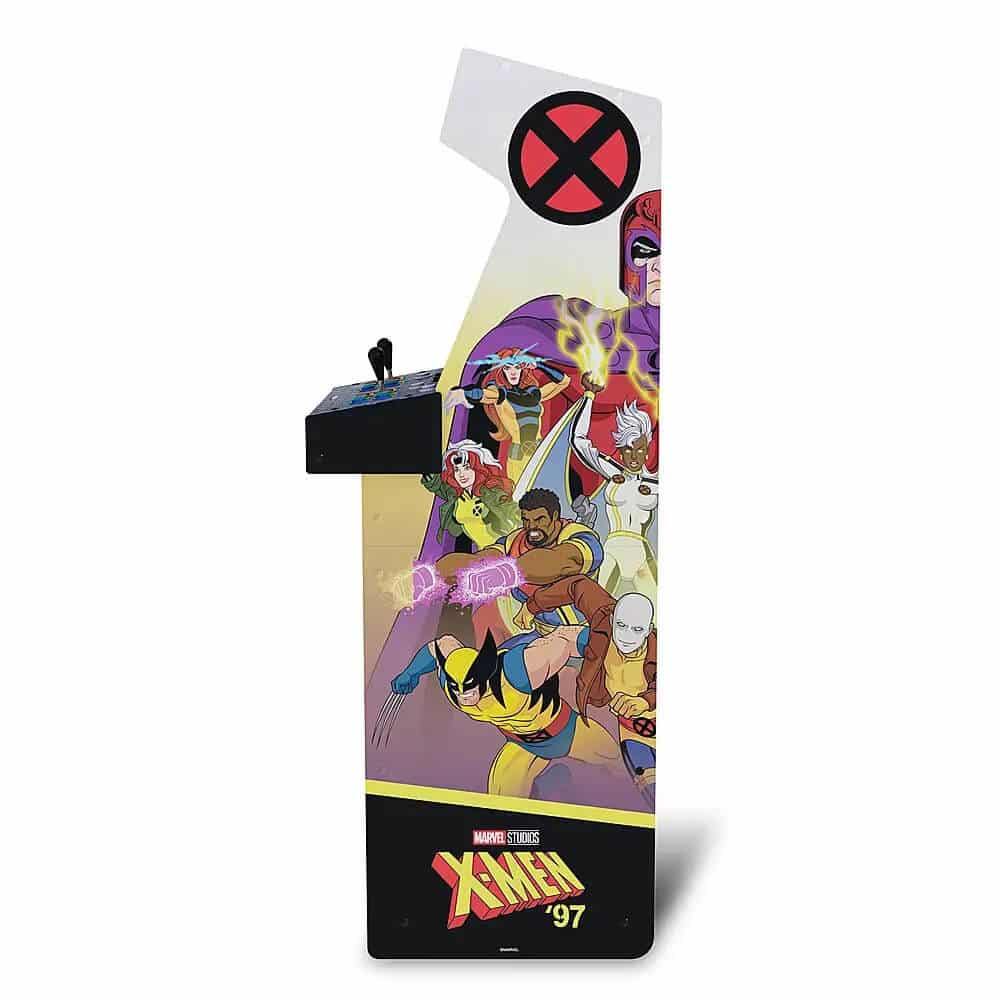 Consola verticala 8 jocuri ARCADE1UP, Marvel vs. Capcom 2: X-Men '97, H 156 cm, display color 17 inch, iluminare Marquee, difuzor extern, volum ajustabil, protectie anti-rasturnare, comenzi arcade real-feel, multicolor