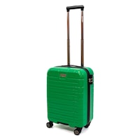 Troler Ella Icon Leaf cu 4 roti duble, ABS, 55x39x23 cm, Verde