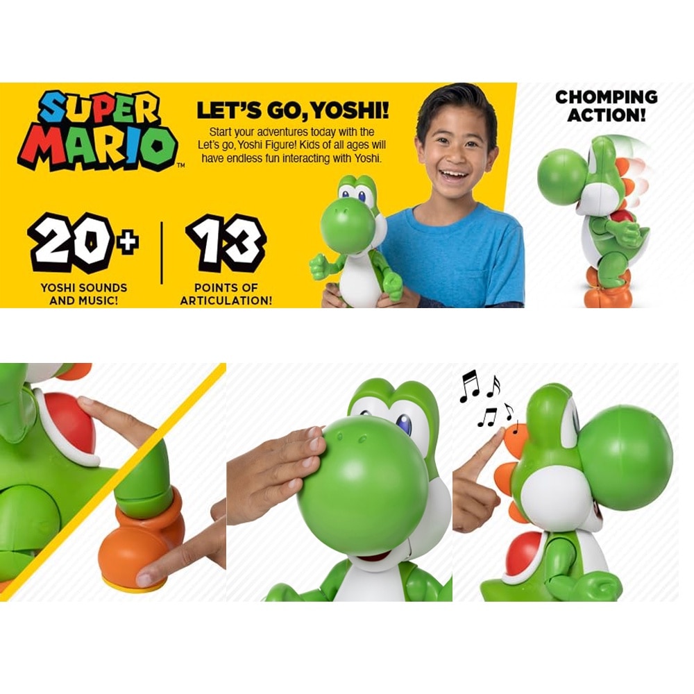 Figurina interactiva, Nintendo 12935, Let's Go, Yoshi din Super