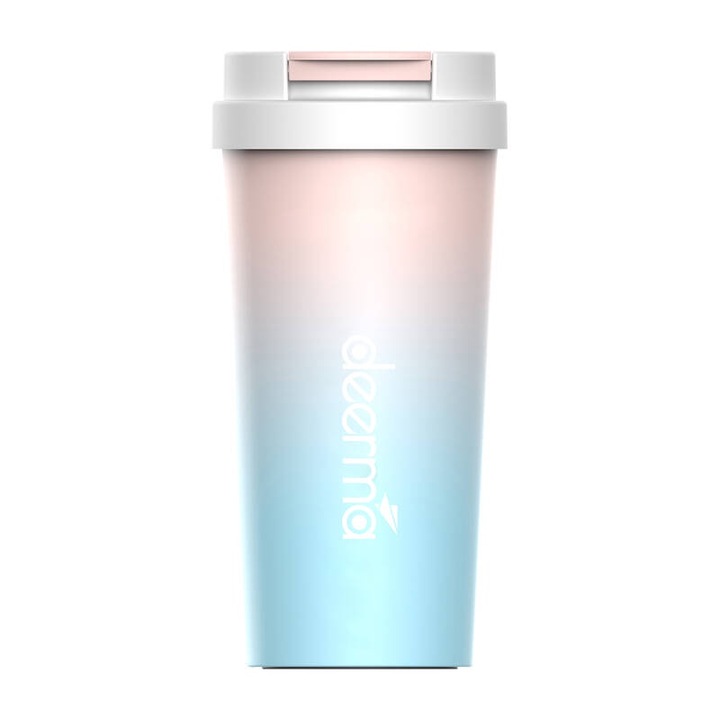 Преносим безжичен блендер Deerma NU90, 50W, 18000RPM, Капацитет 300 ml, 1500 mAh, Син/Розов