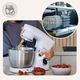 Robot planetar Zeegma Planeet Easy: rotatie planetara, capac multifunctional 10 in 1, bol spatios de 5,2 l, putere 1500 W, dimensiuni compacte 36,5x22,5x29,6 cm, picioare antiderapante, 3 atasamente, protectie supraincalzire, usor de curatat - Alb