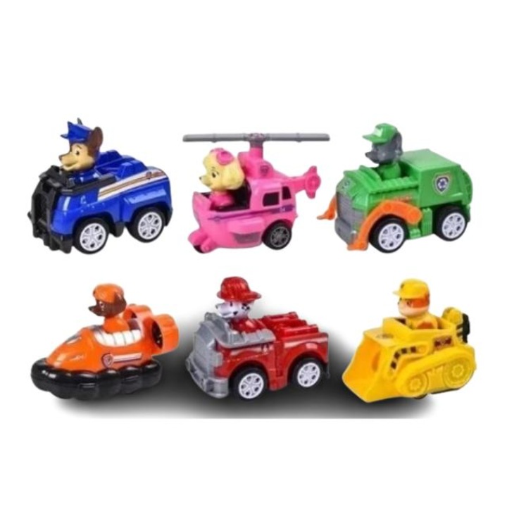 6 db-os járműből álló készlet támadásra kész figurákkal, Paw Patrol, tarka, 10-12cm