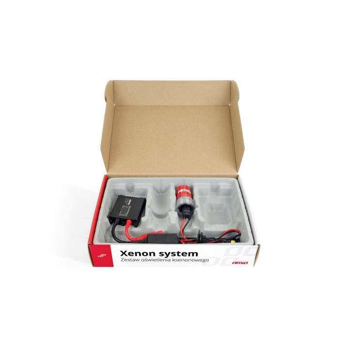 Set xenon pentru motociclete si scutere, AMIO, H1, 4300K, 2 piese