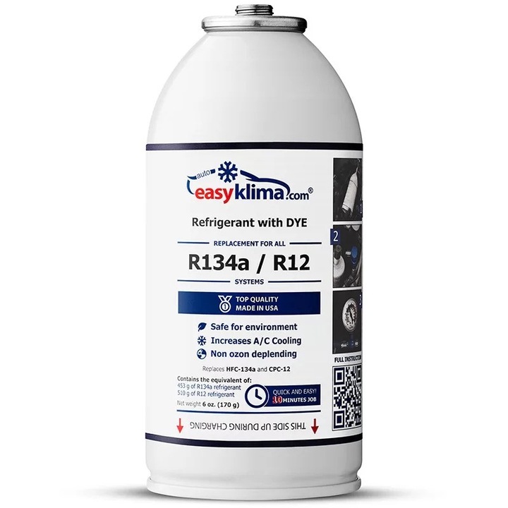 Gaz EasyKlima pentru masina A/C R134A, umpleti singur sistemul de aer conditionat