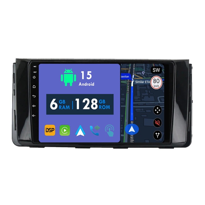 Navigatie GPS CarPlay Radio pentru Hyundai H350 2015 - 2021 Android Auto Stereo Bluetooth Ecran Tactil 6GB RAM, 128GB ROM