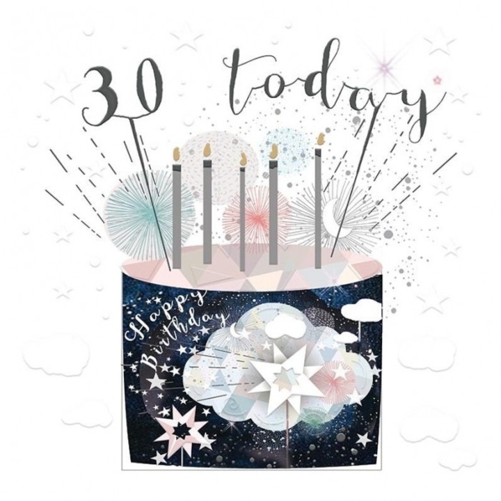 Karnet patrat mic cu envelopa, Museums & Galleries, Urodziny 30 lumanari, 135x135 mm