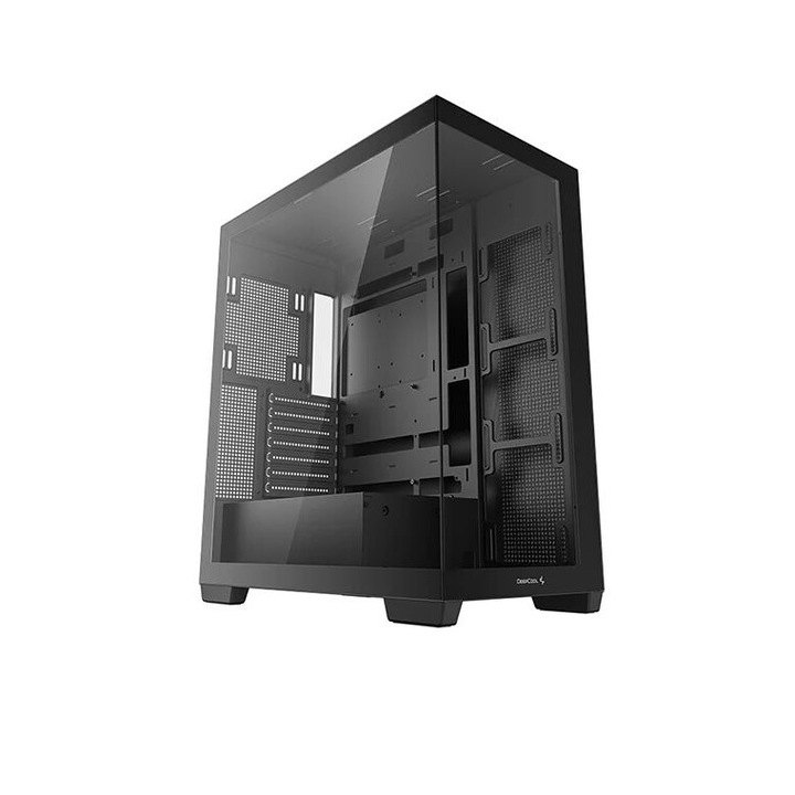 Компютърна кутия DeepCool, CG580, Mid Tower, Mini-ITX/Micro-ATX/ATX, Rear Connector support, 2xUSB3.0, 1xAudio, Tempered Glass, Mesh Panel, Black, R-CG580-BKNDA0-G-1