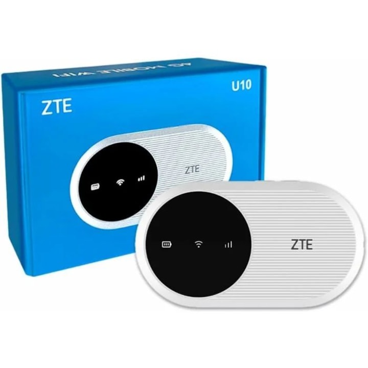 Безжичен рутер ZTE U10, WiFi 6, 4G, SIM, бял