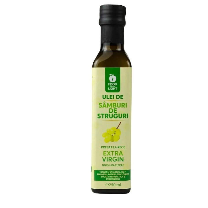 Ulei de samburi de Struguri presat la rece, 250 ml, natural, extra virgin, Food From Light