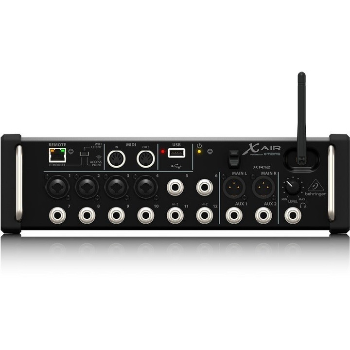 Mixer audio BEHRINGER XR12, 12 canale, 40 bit, negru, 145x384x214mm