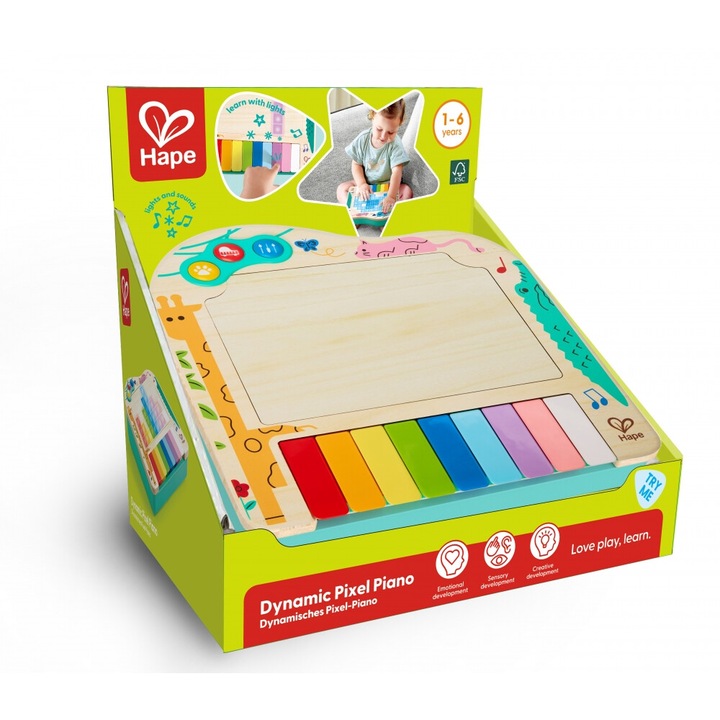 Pian pixel din lemn, Hape