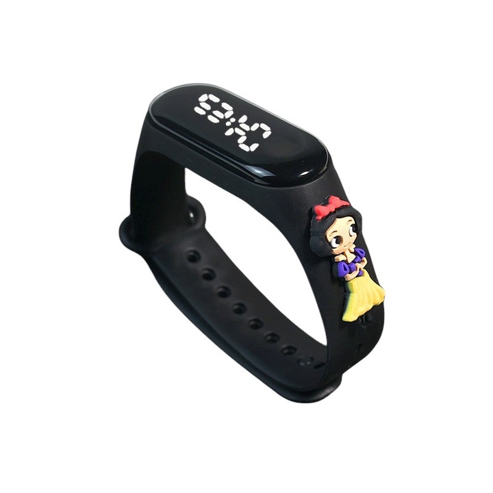 Детски часовник Band MI 9, Силиконова каишка, Водоустойчив, Снежанка